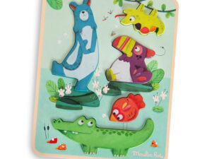 Moulin Roty - Dzsungel - Formakirakó, formaillesztő és egyensúlyozó játék