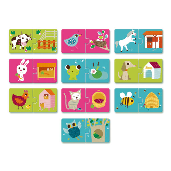 Djeco- Párosító puzzle - Ki hol lakik? - Image 3