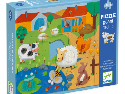 Óriás puzzle - Tanyasi állatsimogató, 12+8 db-os - Tactile farm puzzle