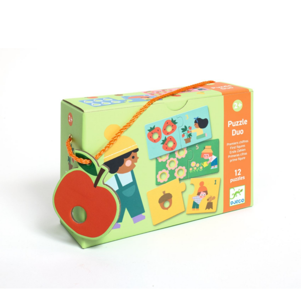 Djeco- Párosító puzzle - Számpárosító, 24 db-os - First figures