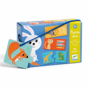 Djeco Párosító puzzle - Ki mit eszik?, 20 db-os - Dinner's ready!