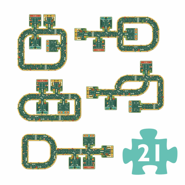 Djeco Óriás puzzle - Utak, irányok, 21 db-os - Roads - Image 2