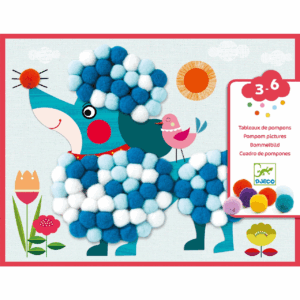 Djeco - Pompom-kép készítés - Simogatni való kutyák