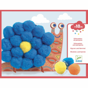 Djeco-Pompom-kép készítés - Óriáspompomos állatok - Fluffy animals