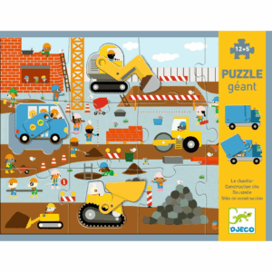 Djeco Óriás puzzle - Építkezés, 12+5 db-os - Construction site