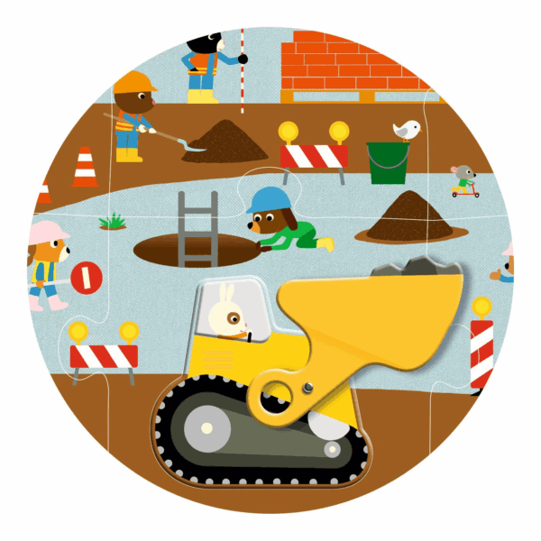 Djeco Óriás puzzle - Építkezés, 12+5 db-os - Construction site - Image 2
