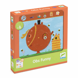 Djeco -Fejlesztő játék, megfigyelés - Keress és pörgess, Tréfás - Eduludo Obs Funny