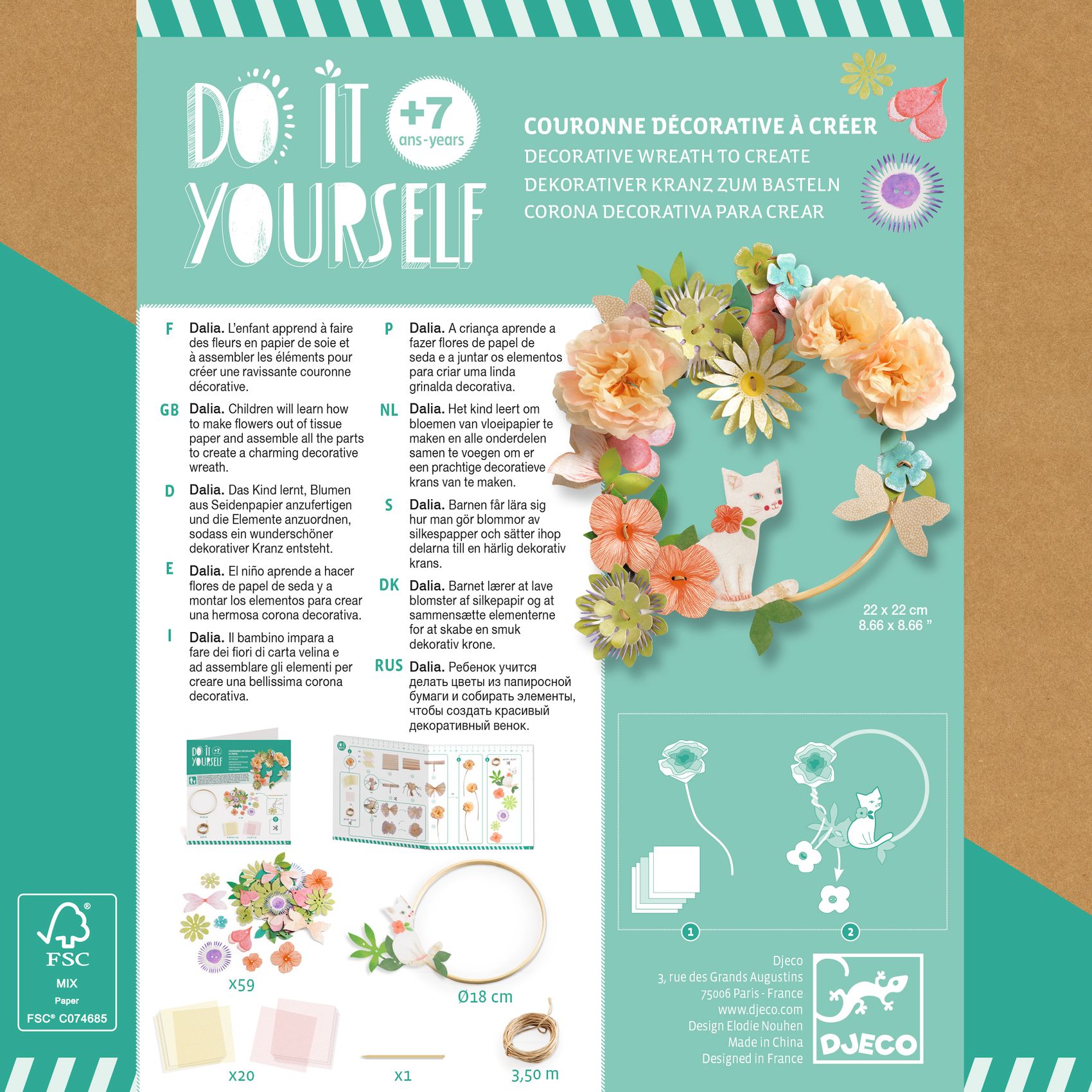 Csináld magad! - Virágos ajtódísz - Dalia - Image 7