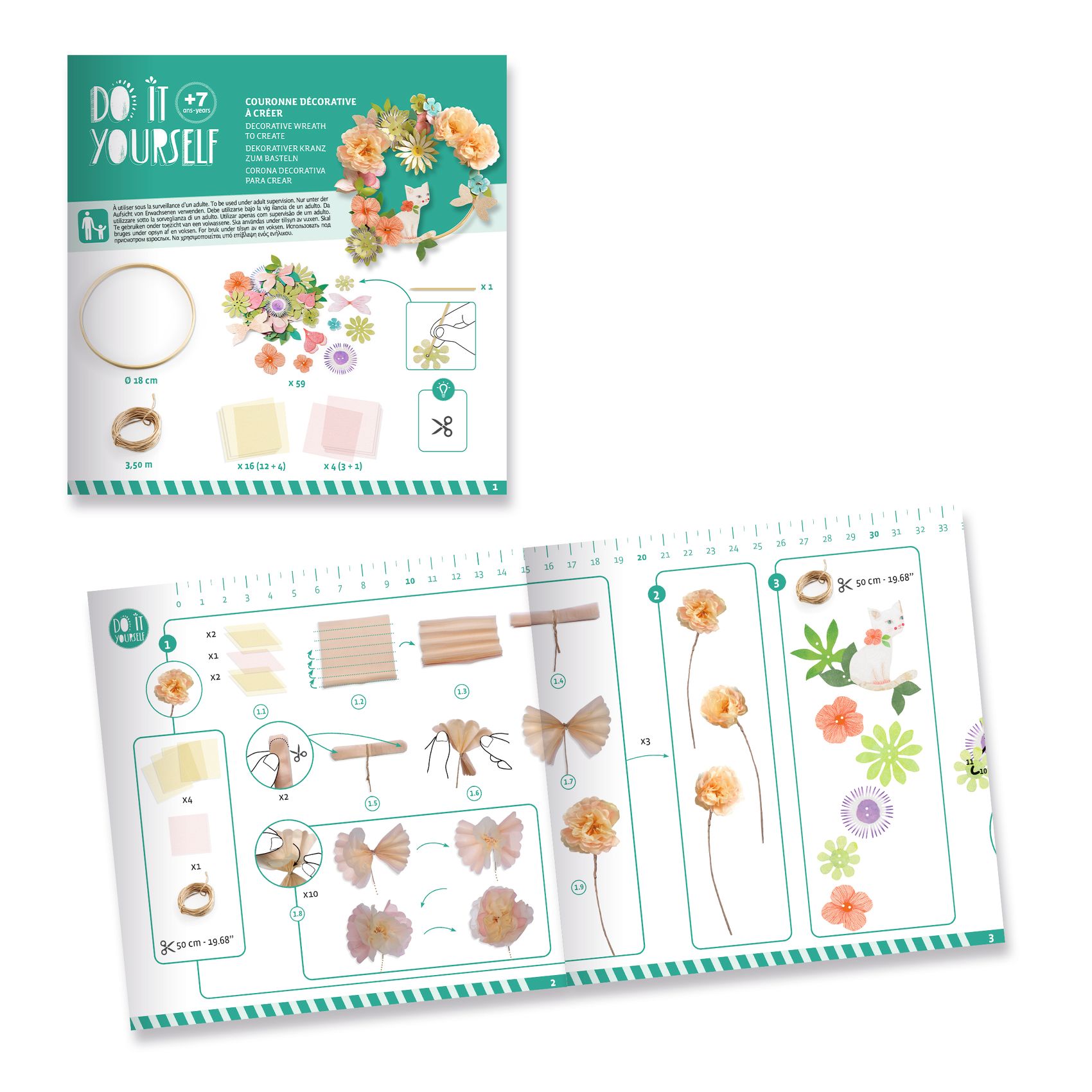 Csináld magad! - Virágos ajtódísz - Dalia - Image 6