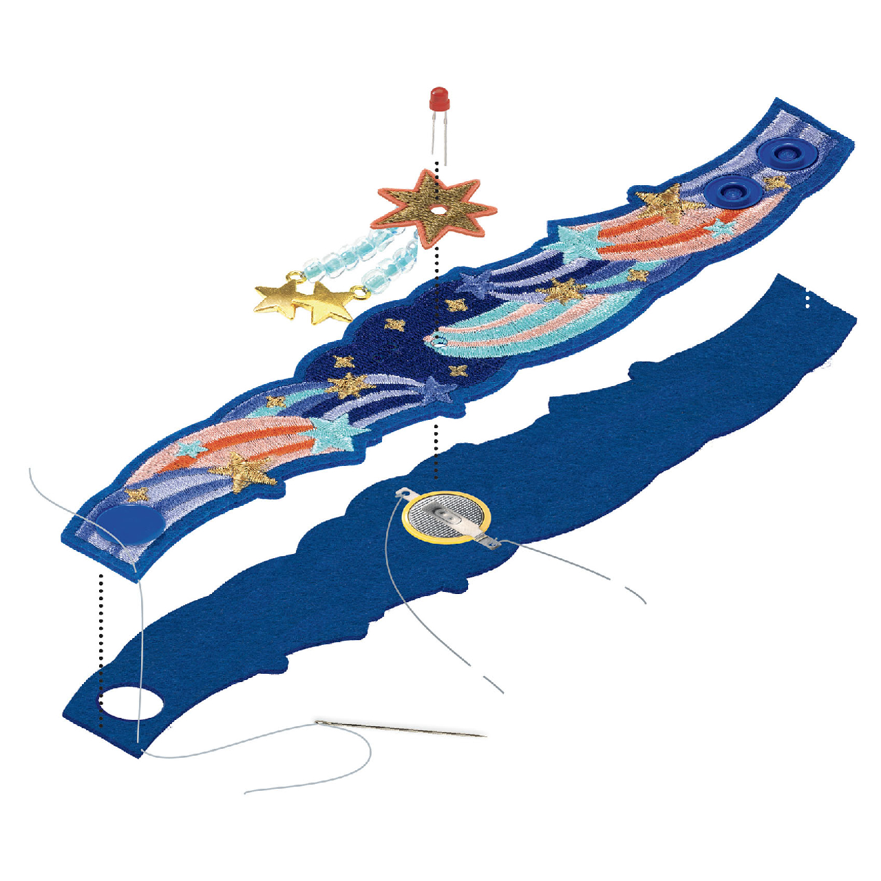 E-textil műhely - Csillagfény karkötő - Nova - Image 3