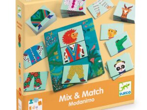 Fejlesztő játék - Állatdivat, 54 db-os - Eduludo Mix and Match Modanimo