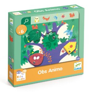 Fejlesztő játék, megfigyelés - Keress és pörgess, Állatok - Eduludo Obs Animo