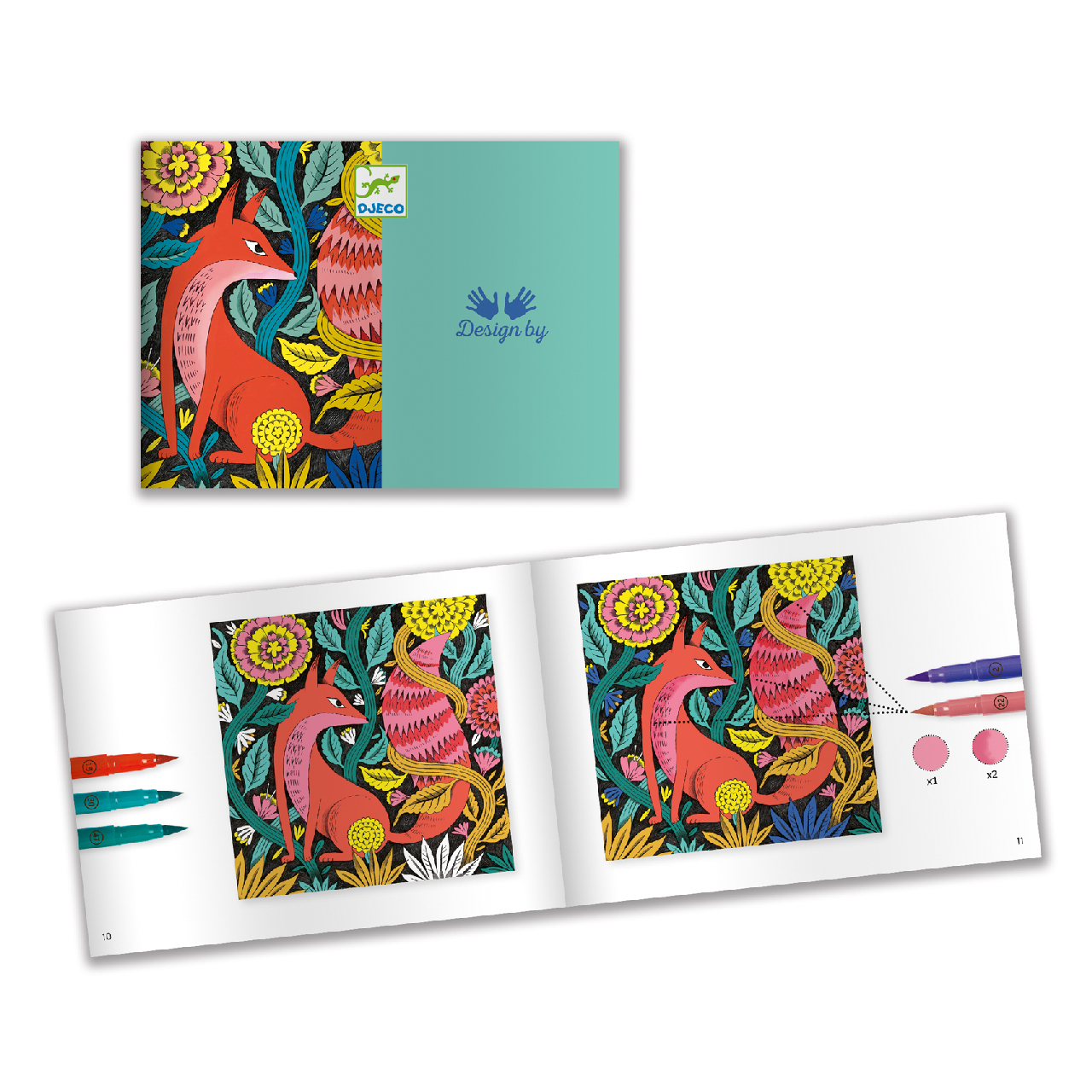 Festés és színezés filctollal - Fantázia kerekerdő 3D - Fantasy forest 3D - Image 5