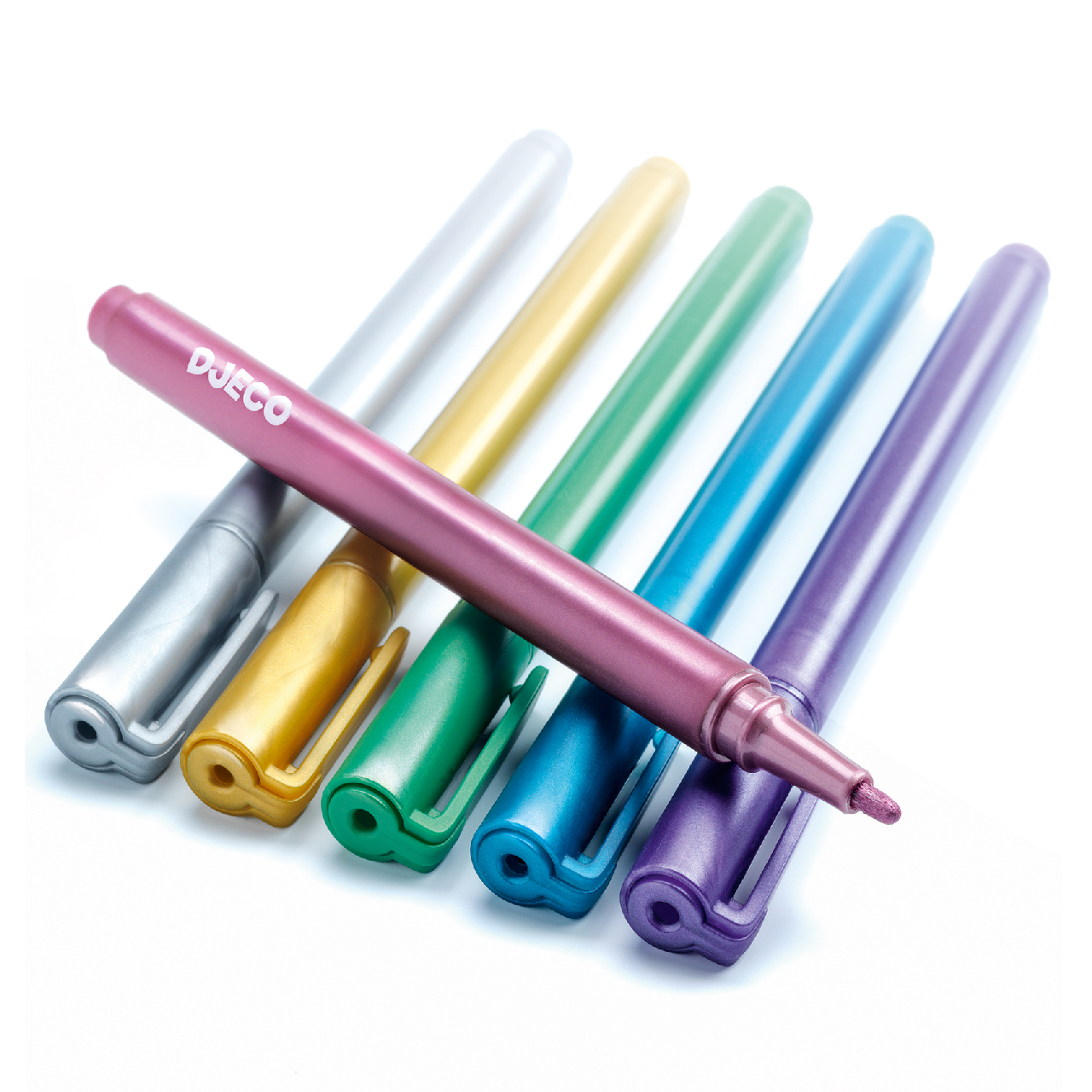 Filctoll készlet - 6 fémfesték filctoll - 6 metalic markers - Image 3