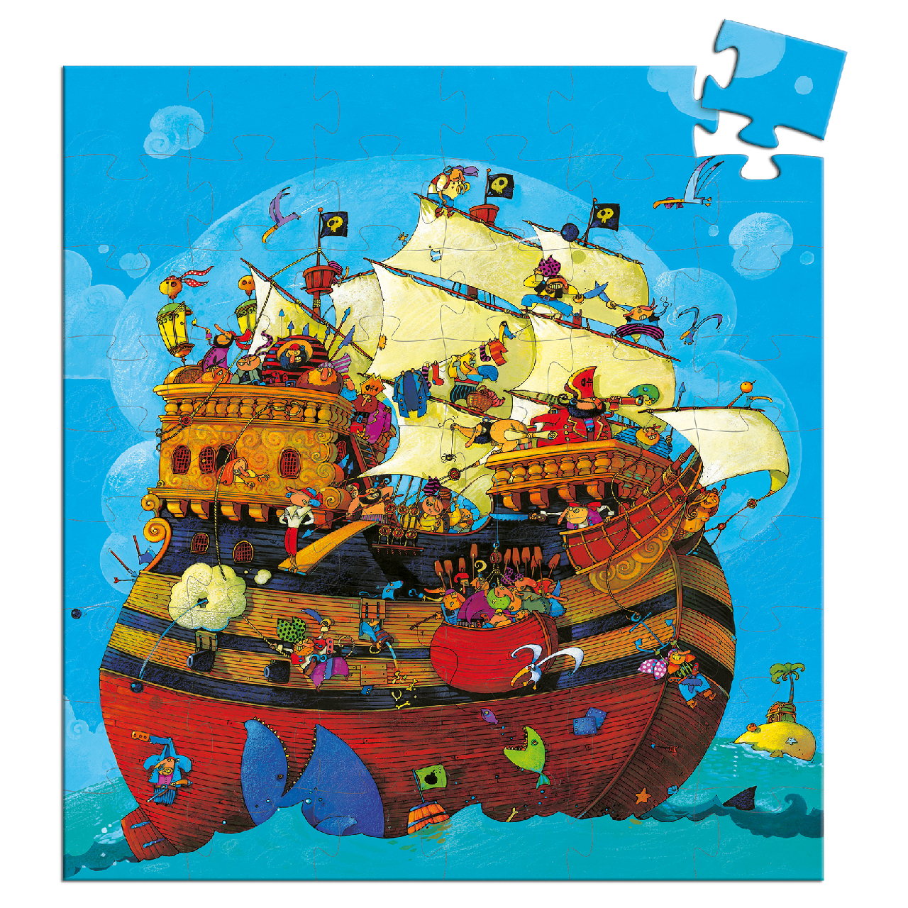 Formadobozos puzzle - Barbarossa hajója, 54 db-os - Barbarossa's Boat - Image 3