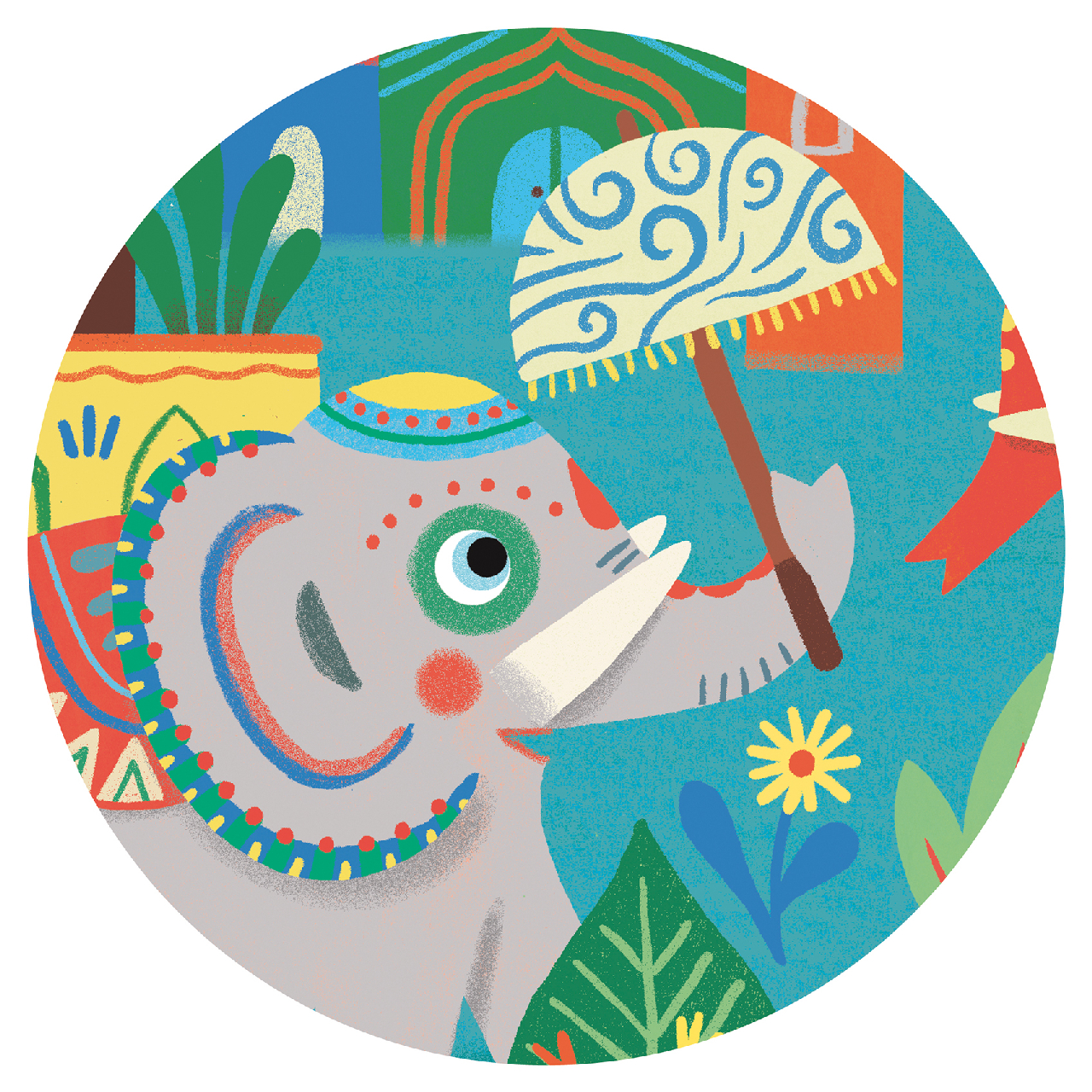 Formadobozos puzzle - Elefánt és barátai, 24 db-os - Haathee, Asian elephant - Image 5