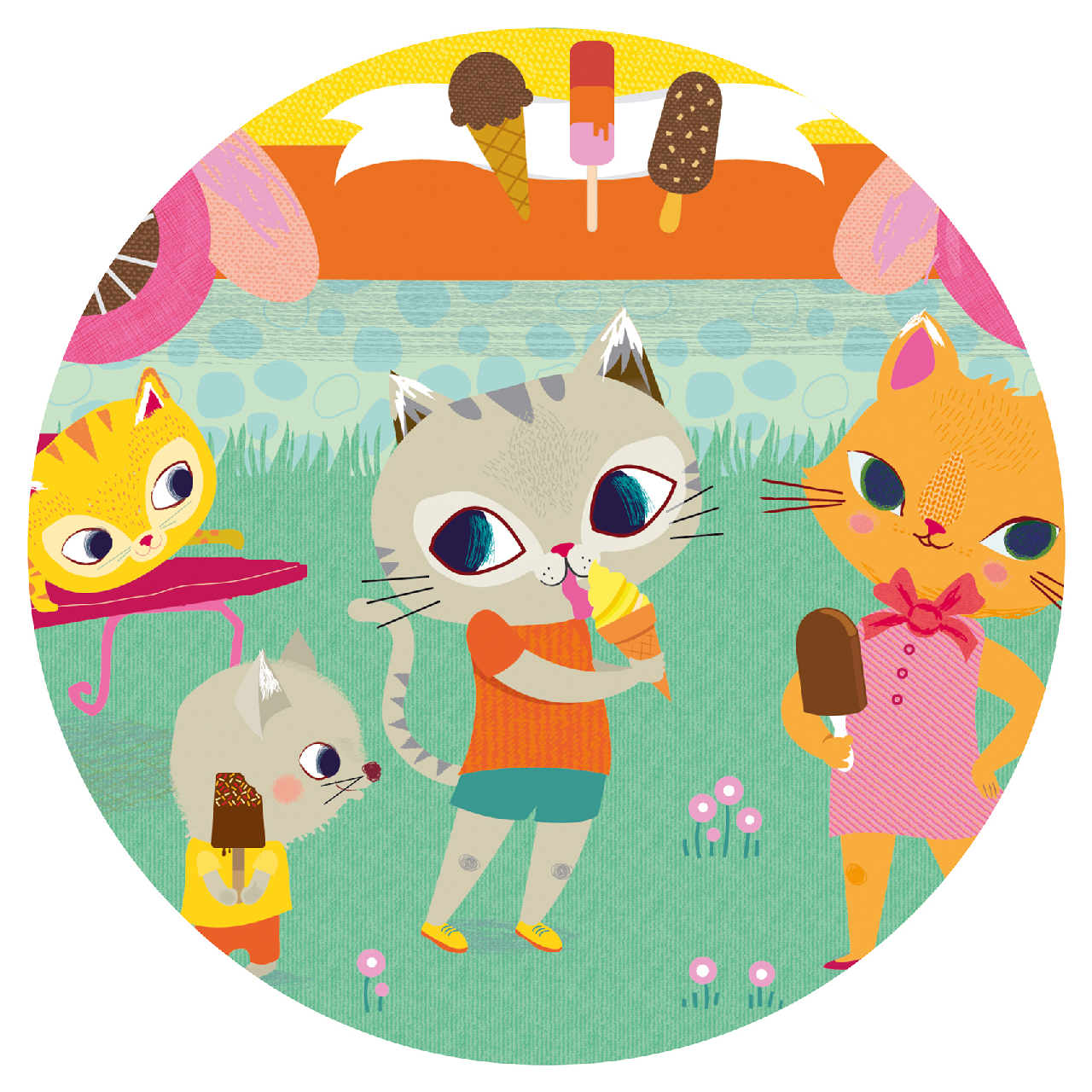 Formadobozos puzzle - Fagyis kocsi, 16 db-os - Ice cream truck - Image 5