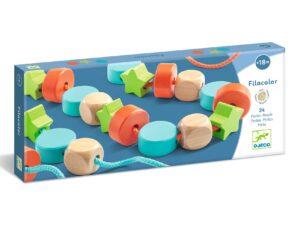 Fűzős játék - Színes fűzhető faformák - Filacolor