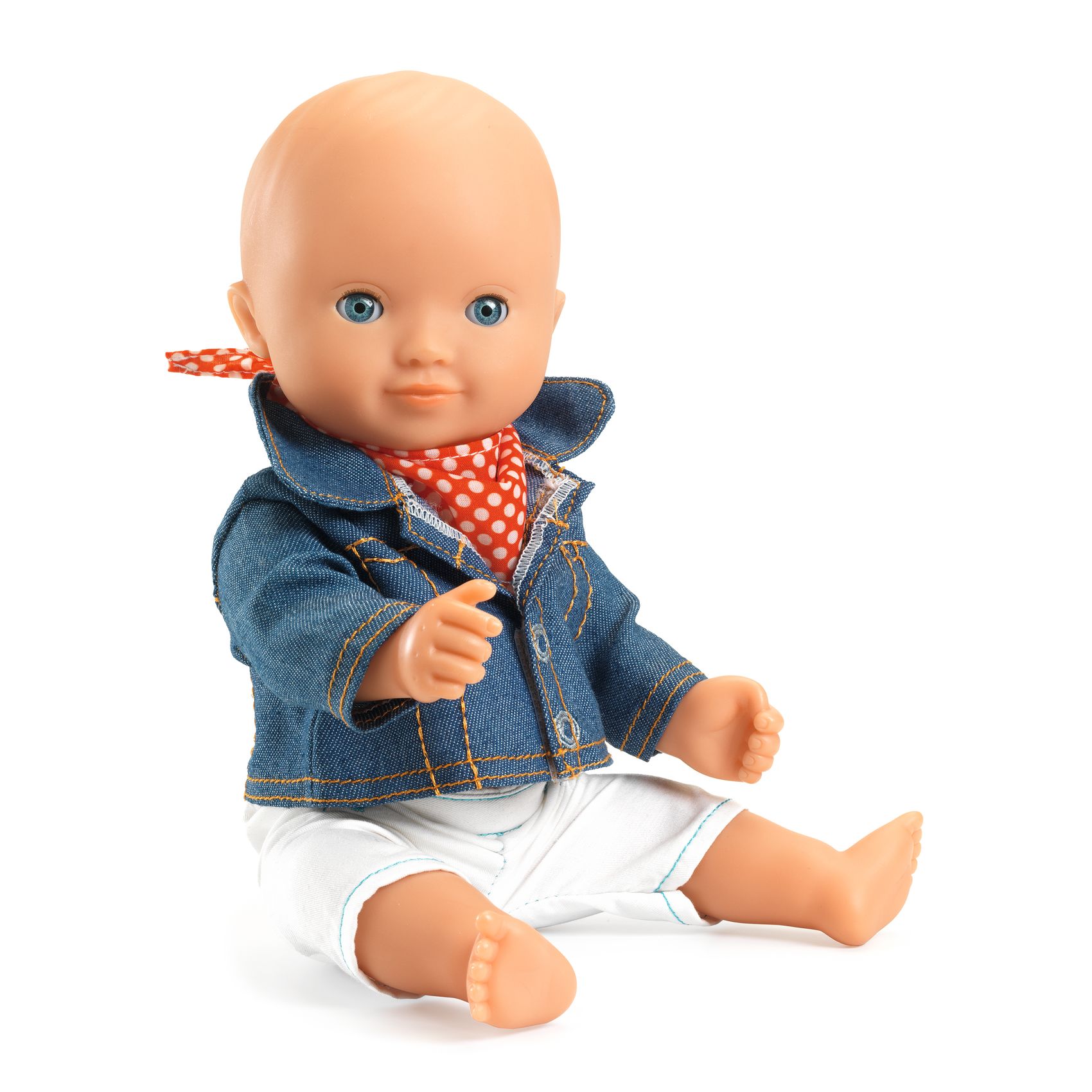 Játékbaba kiegészítő, babaruha - Kék dzseki - Outfit Blue jacket - Image 3