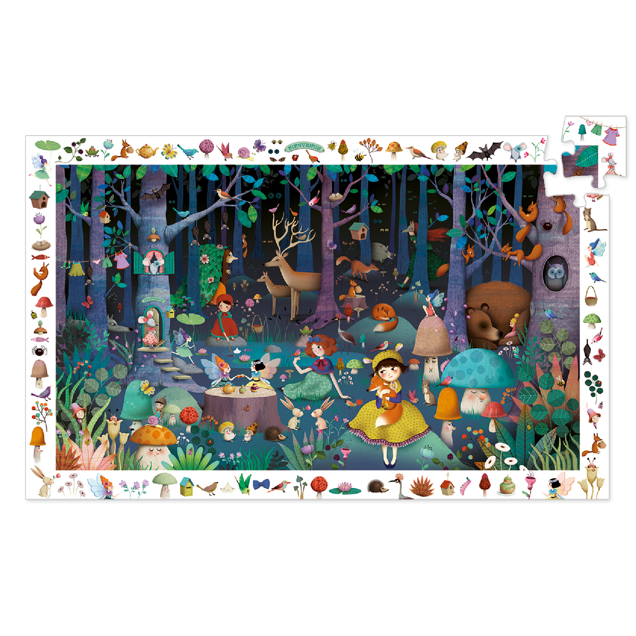 Megfigyeltető puzzle - Elvarázsolt erdő, 100 db-os - Enchanted Forest - Image 3