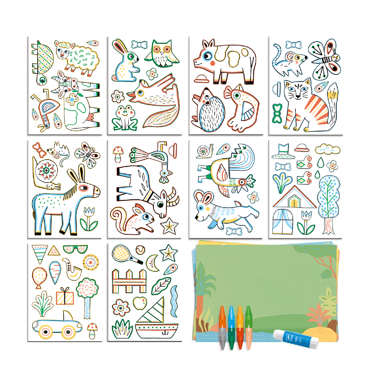 Kreatív készlet - Kiszínetett meséim állatokkal - A world to create, animals - Image 4