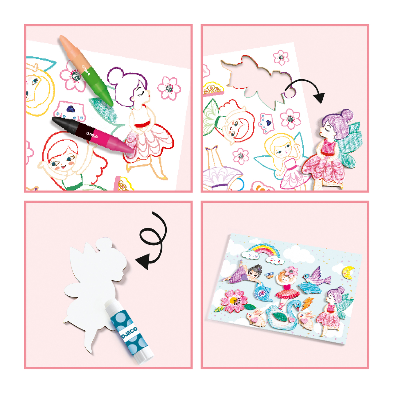 Kreatív készlet - Kiszínezett lányos történeteim - A world to create, girls - Image 4