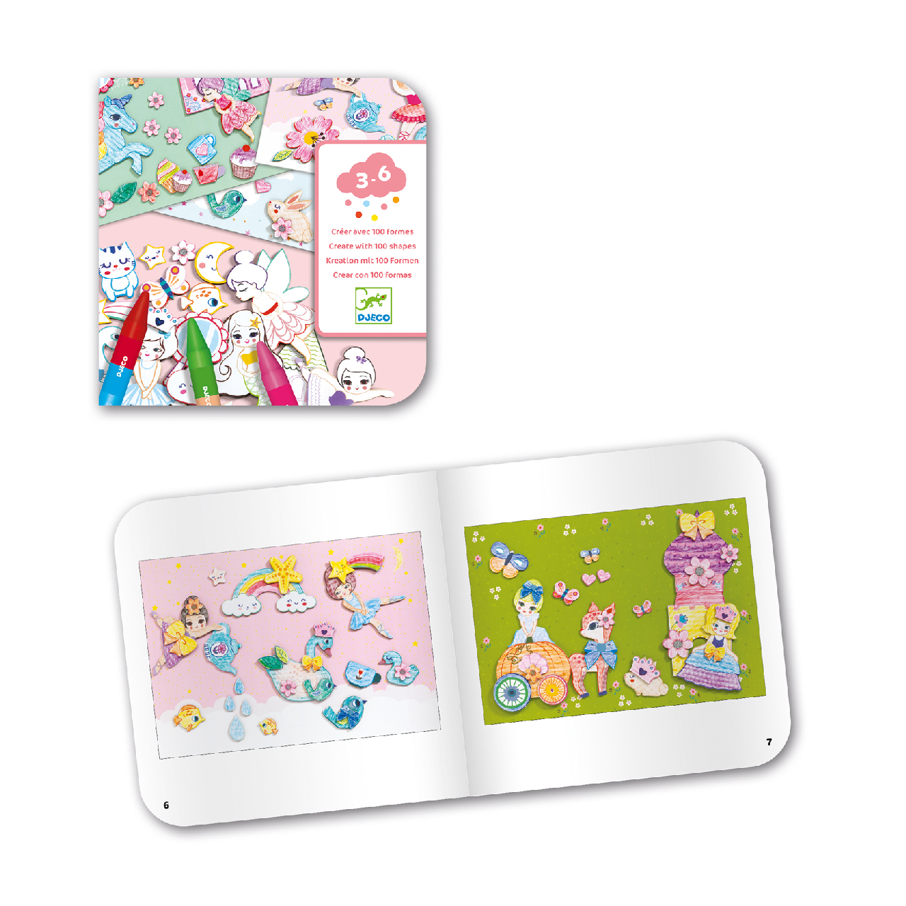 Kreatív készlet - Kiszínezett lányos történeteim - A world to create, girls - Image 6