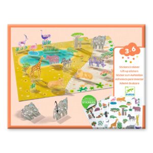 Matricázós sztorik, 3D - Állati élőhelyek - Lift-up stickers - Animals