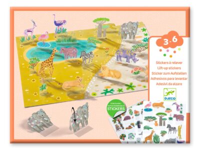 Matricázós sztorik, 3D - Állati élőhelyek - Lift-up stickers - Animals