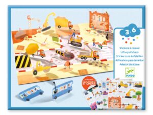 Matricázós sztorik, 3D - Közlekedés járművekkel - Lift-up stickers - Vehicles