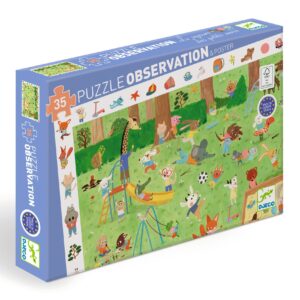 Megfigyeltető puzzle - Kisbarátok a kertben, 35 db-os - Little friends' garden