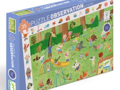 Megfigyeltető puzzle - Kisbarátok a kertben, 35 db-os - Little friends' garden