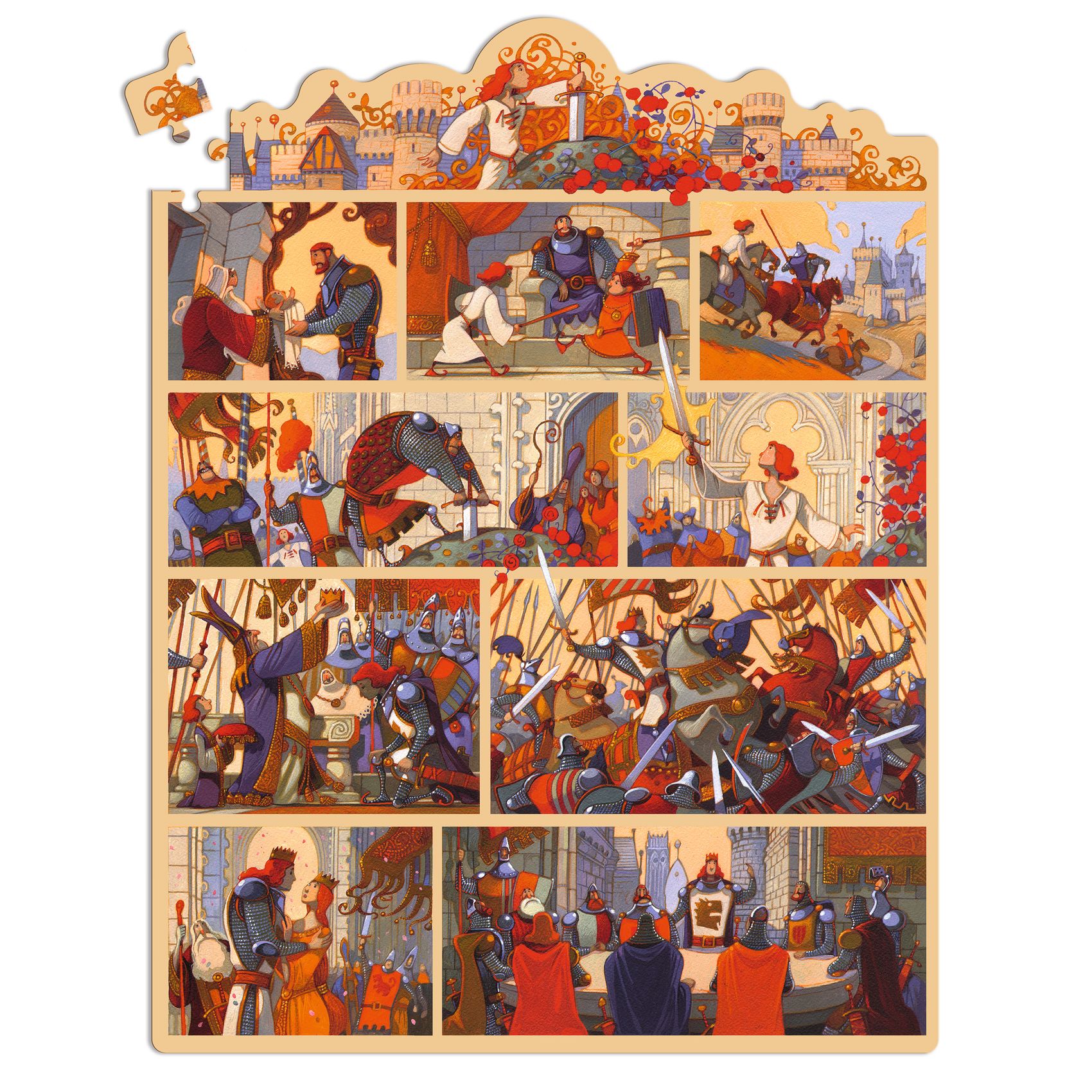 Mese puzzle - Artúr király, 100 db-os - The King Arthur - Image 4