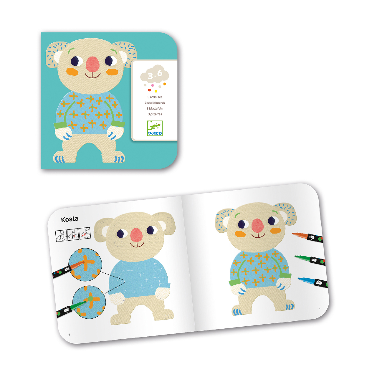 Mintázatok letörölhető krétatollal - Csinoskák - Cuties - Image 5