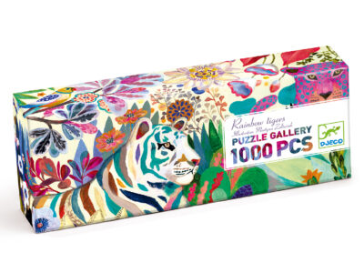 Művész puzzle - Szivárványos tigrisek, 1000 db-os - Rainbow Tigers