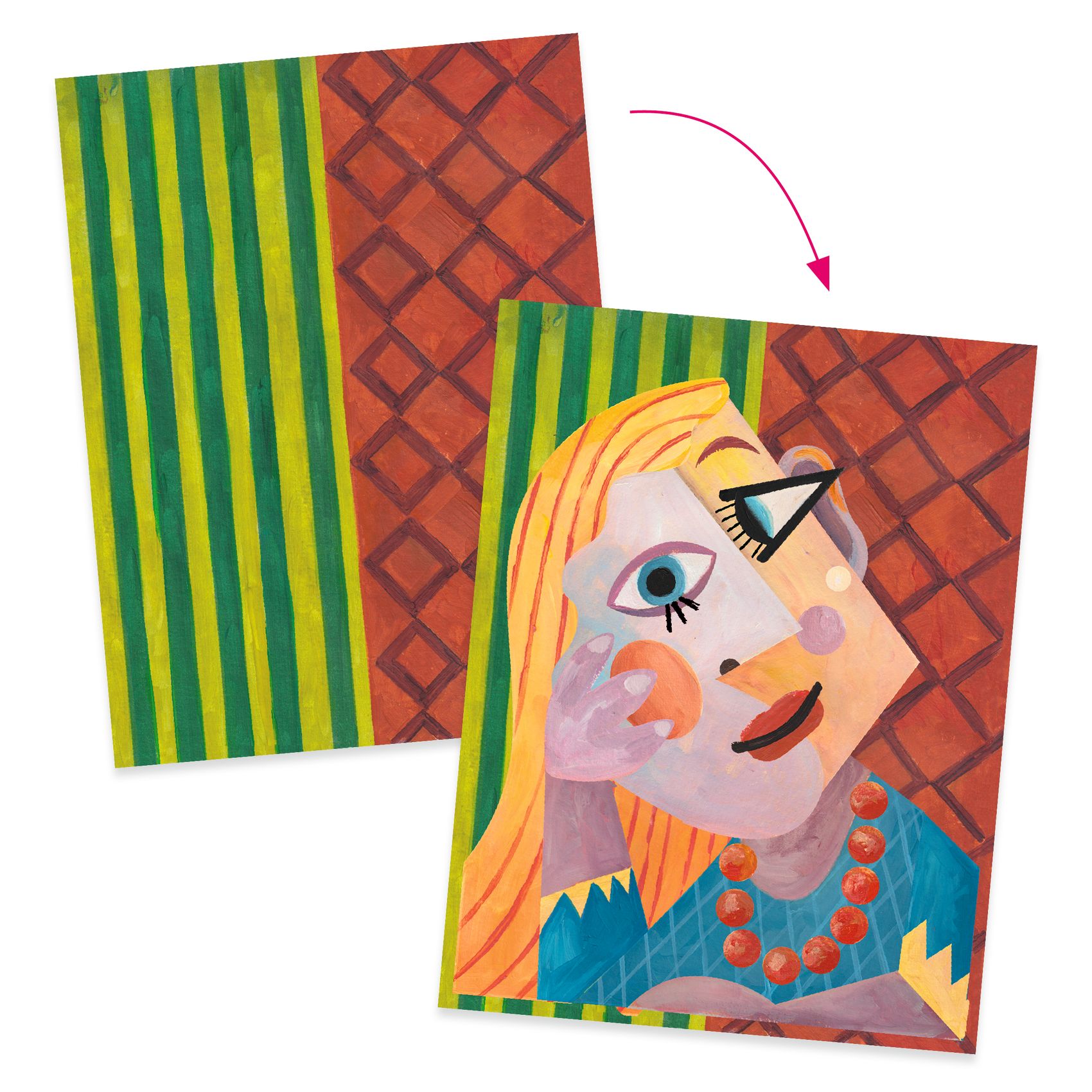 Művészeti műhely - Kubus fejek - Inspired by Pablo Picasso - Square Heads - Image 3