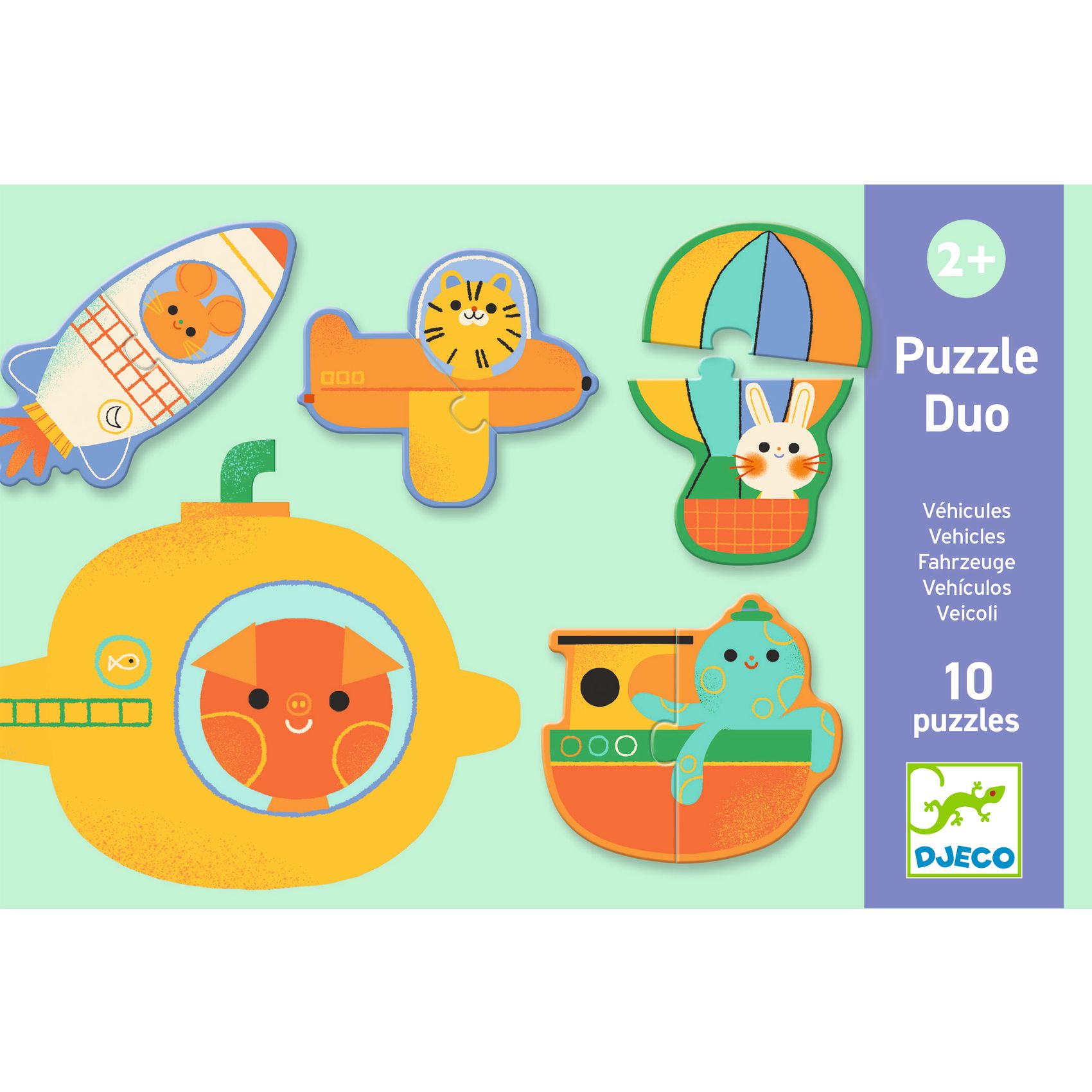 Párosító puzzle - Járművek, 20 db-os - Duo Vehicles - Image 4