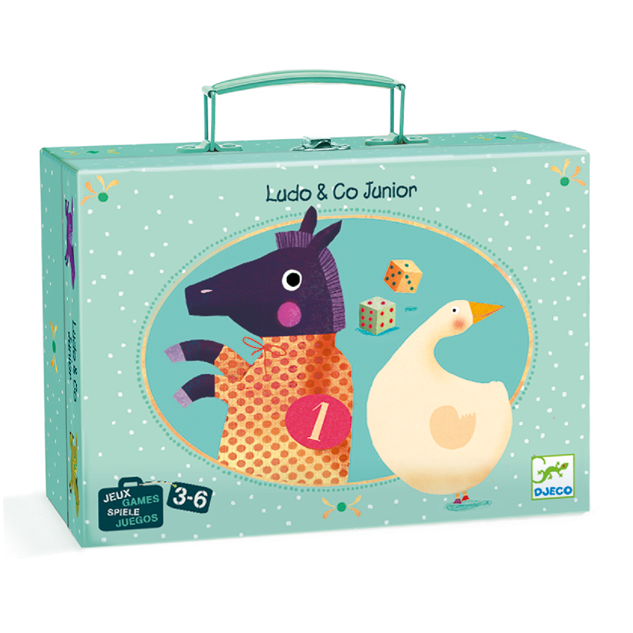 Társasjáték klasszikus - Társasjáték készlet, 2 játék, 3-6 év - Ludo and Co. Junior