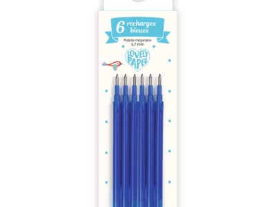 Tollbetét - Kék, 6 db-os - Set of 6 blue refills - medium point