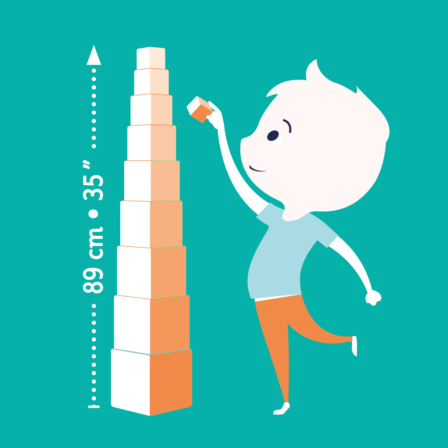 Toronyépítő kocka - Nyuszis - BabyBloki - Image 5