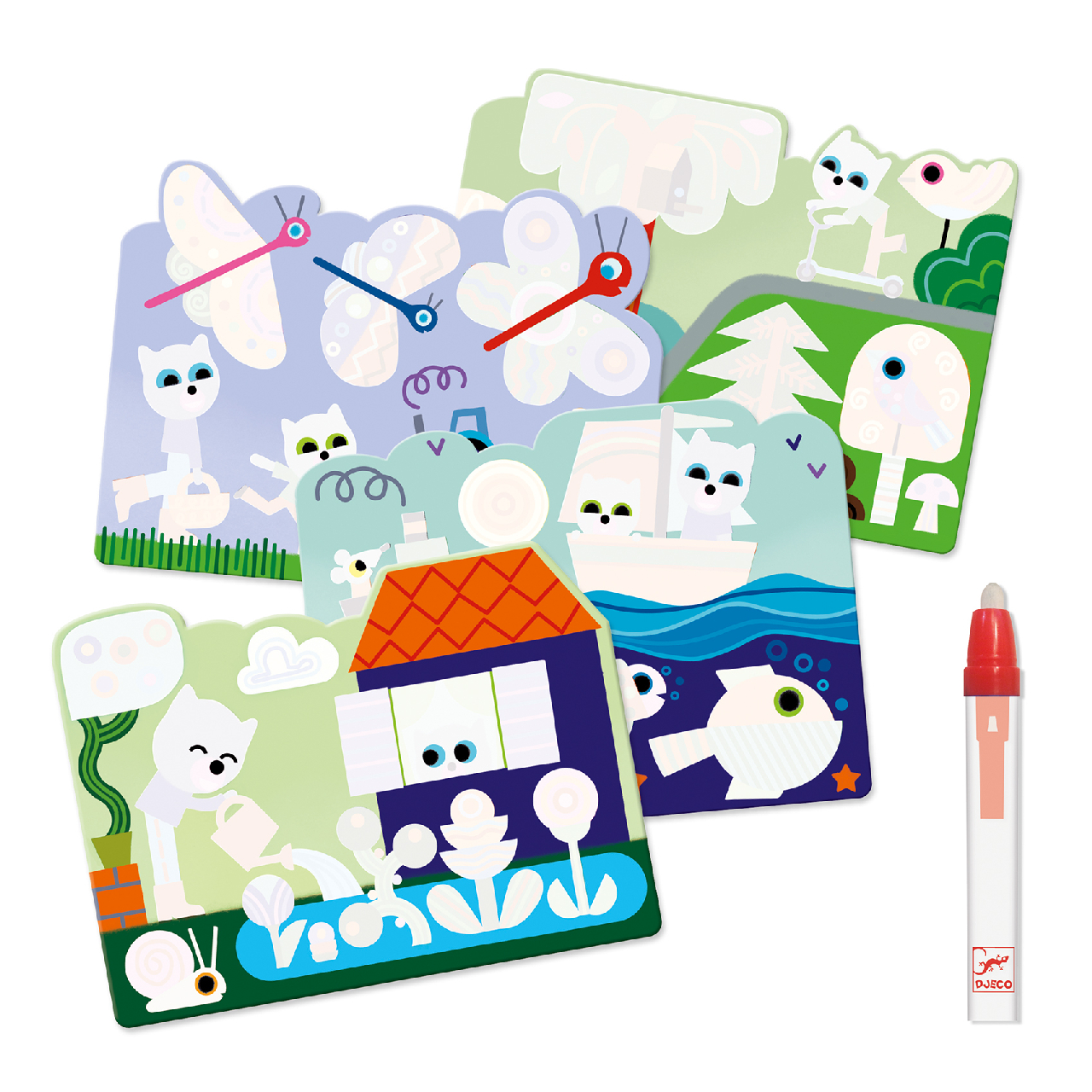 Vízzel színező készlet - Bújócska a kertben - Hidden in the garden - Image 3