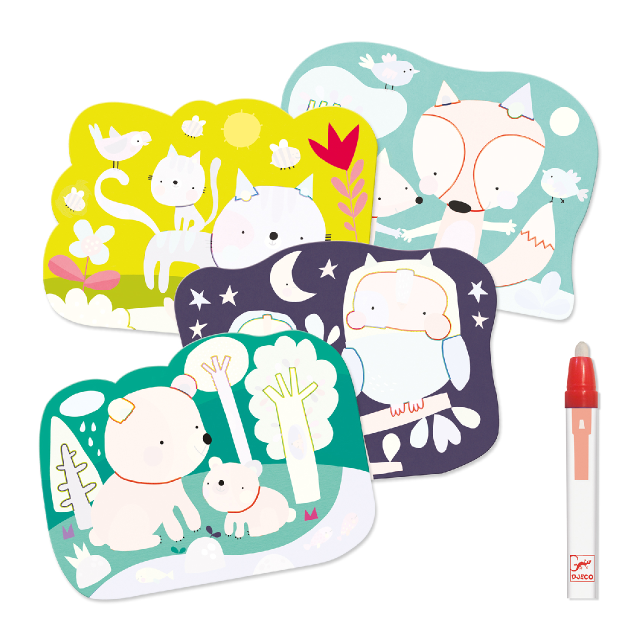 Vízzel színező készlet - Bújócska az erdőben - Hidden in the woods - Image 3