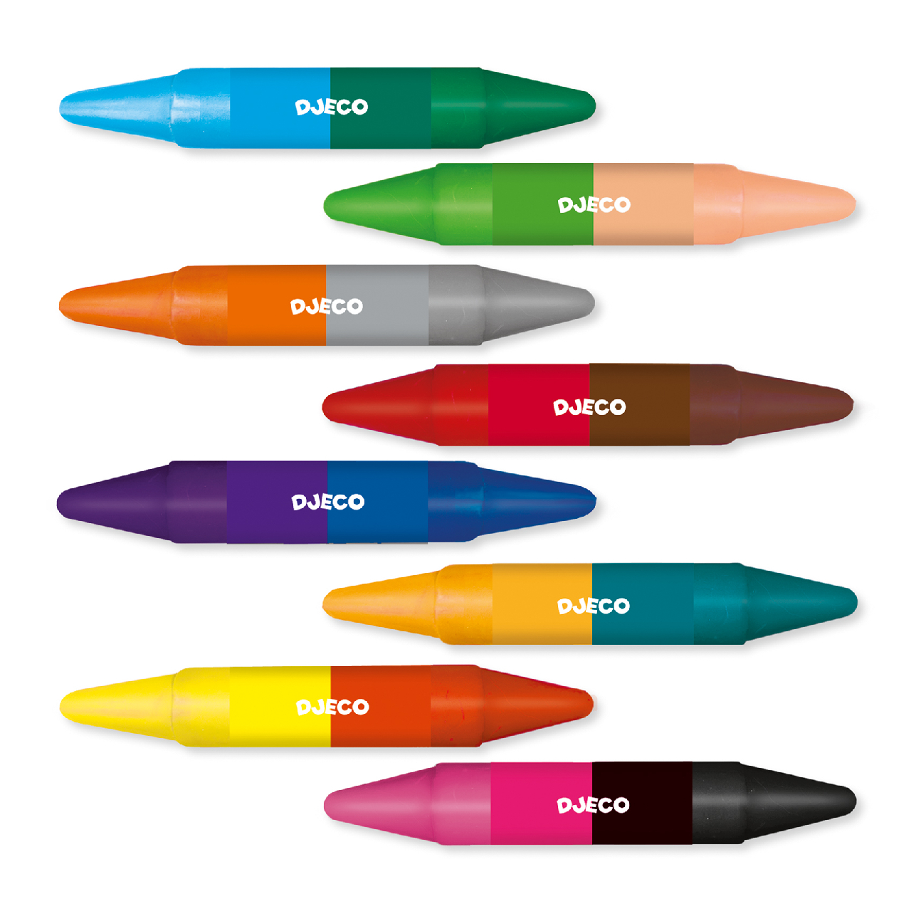 Zsírkréta készlet - 8 duplavégű zsírkréta - 8 twins crayons - Image 3