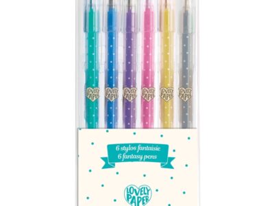 Zselés toll készlet - 6 gliteres színben - 6 glitter gel pens