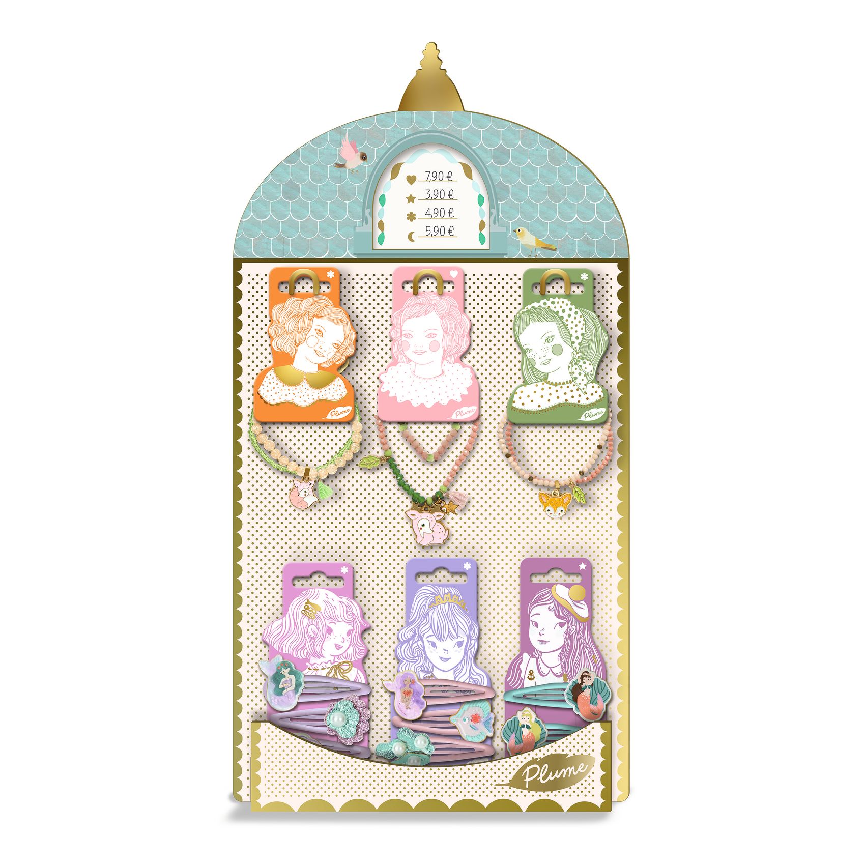 Display - Plume jewelry and hair accessory SM