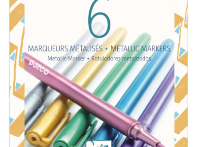 Filctoll készlet - 6 fémfesték filctoll - 6 metalic markers
