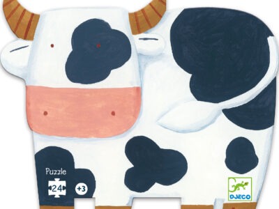 Formadobozos puzzle - Bocik és tehenek, 24 db-os - The cows on the farm