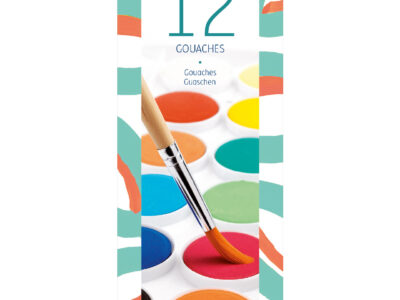 Gouache festék paletta - 12 klasszikus szín - 12 couleurs gouache