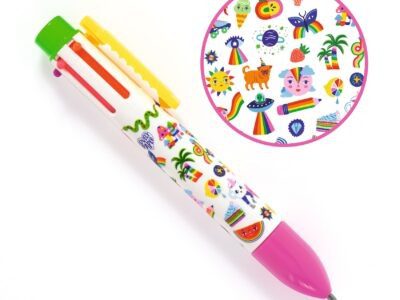 Hatszínű golyóstoll - Fluoreszkáló színek - Rainbow pen Sarah