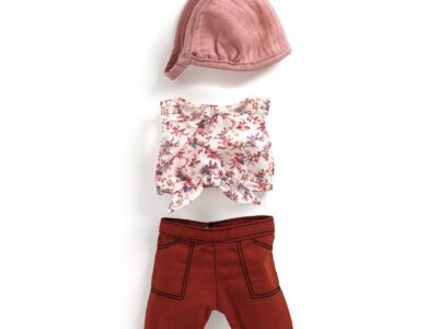 Játékbaba kiegészítő, babaruha - Bordó - Outfit Burgundy